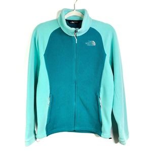 The North Face Khumbu Fleece Full Zip Jacket Long Sleeve Seafoam Green Medium